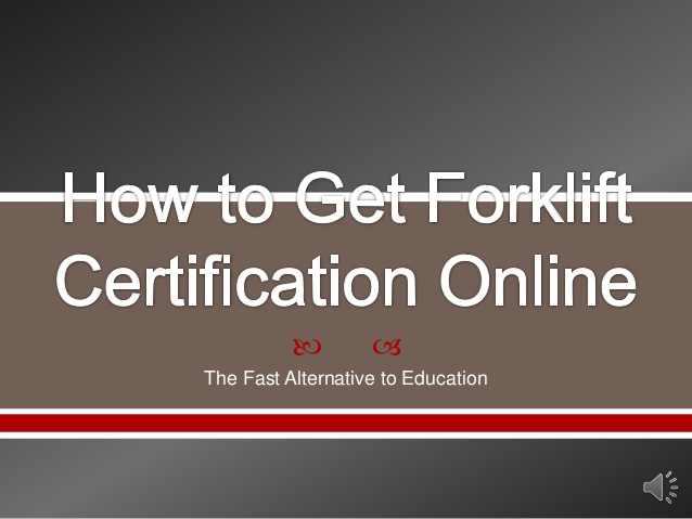 forklift certification online free